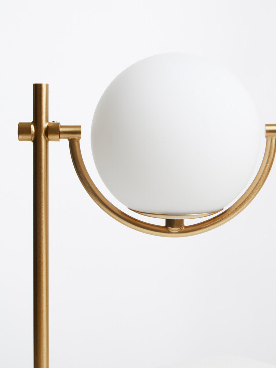 Image of Zalika Marble And Gold Orb Table Lamp