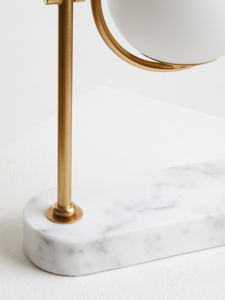 Image of Zalika Marble And Gold Orb Table Lamp