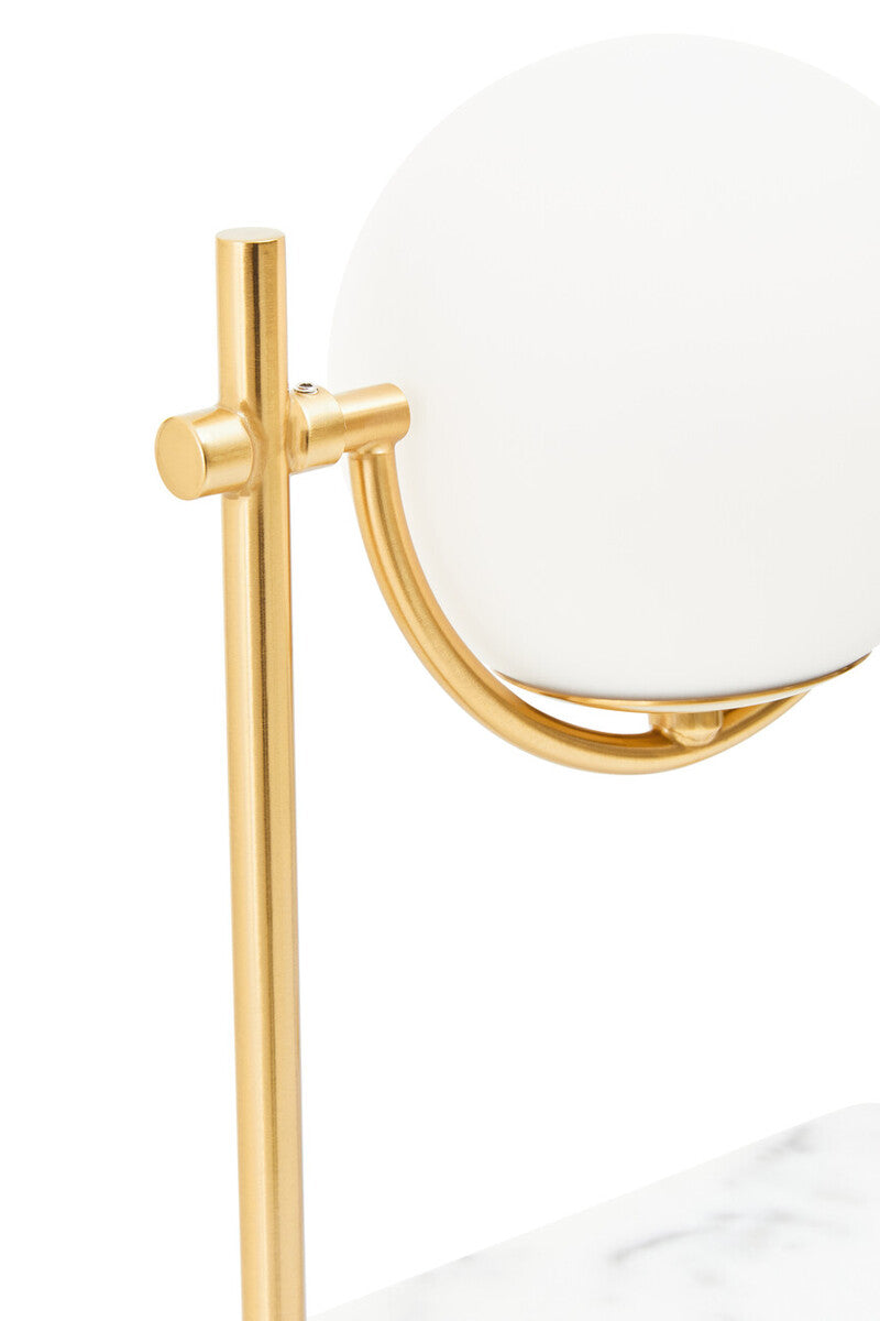 Image of Zalika Marble And Gold Orb Table Lamp