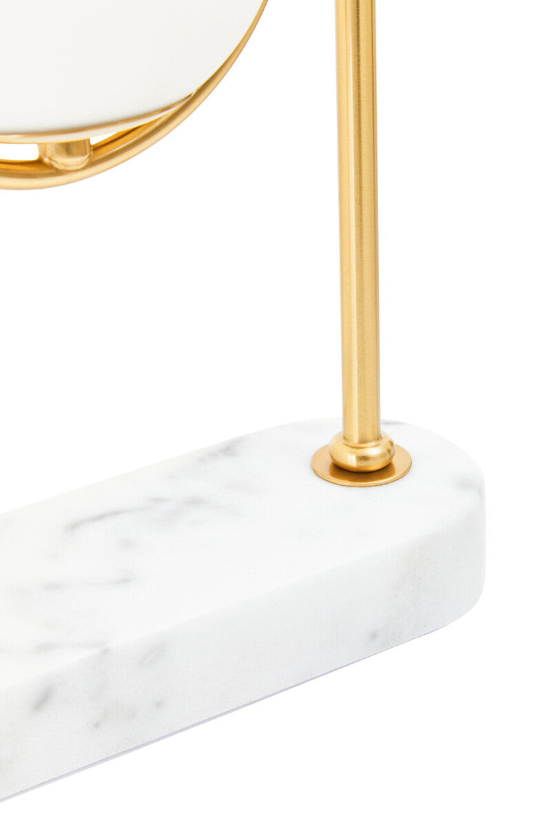 Image of Zalika Marble And Gold Orb Table Lamp