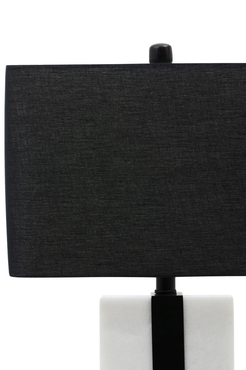 Image of Elvie Black and White Marble Table Lamp