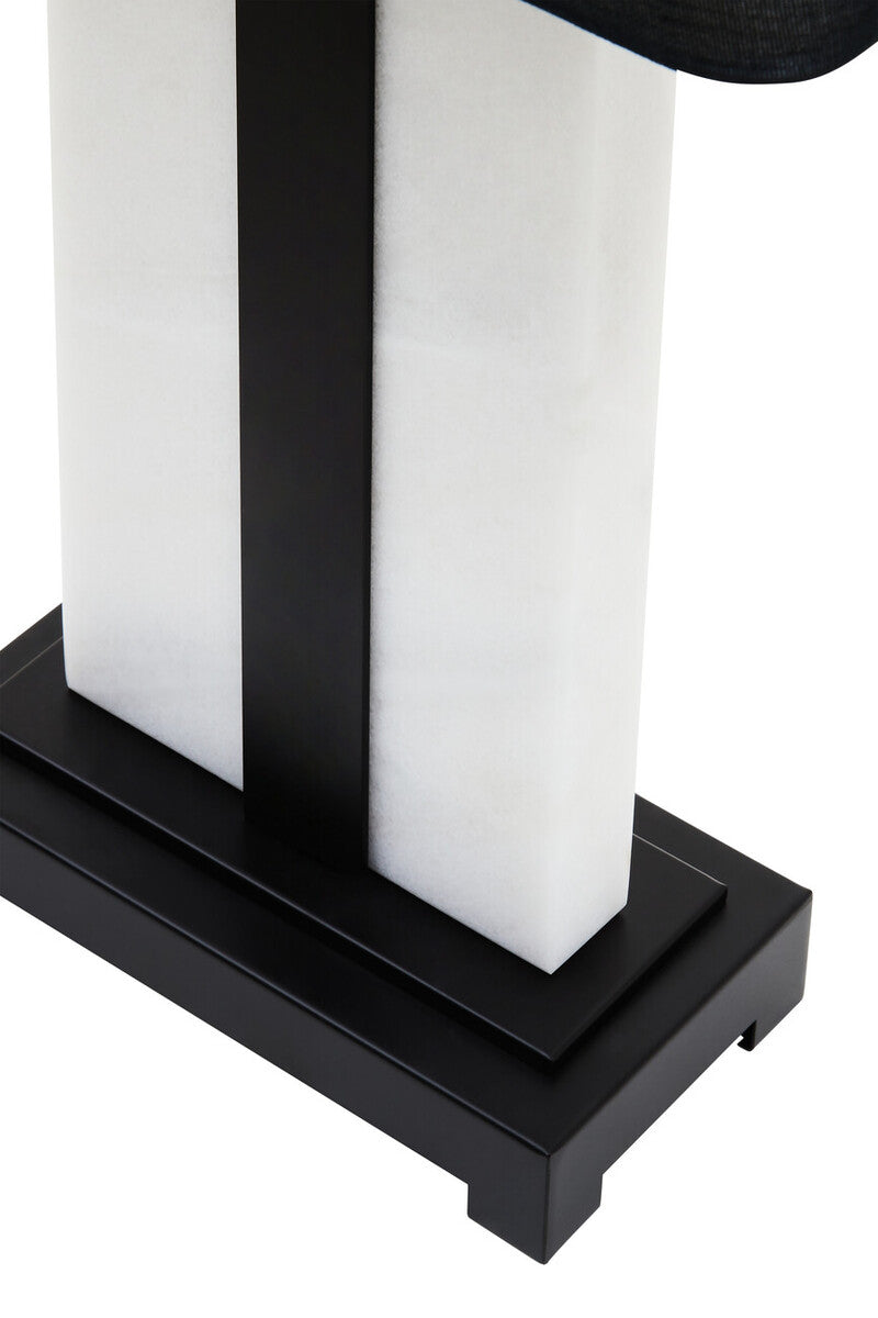 Image of Elvie Black and White Marble Table Lamp