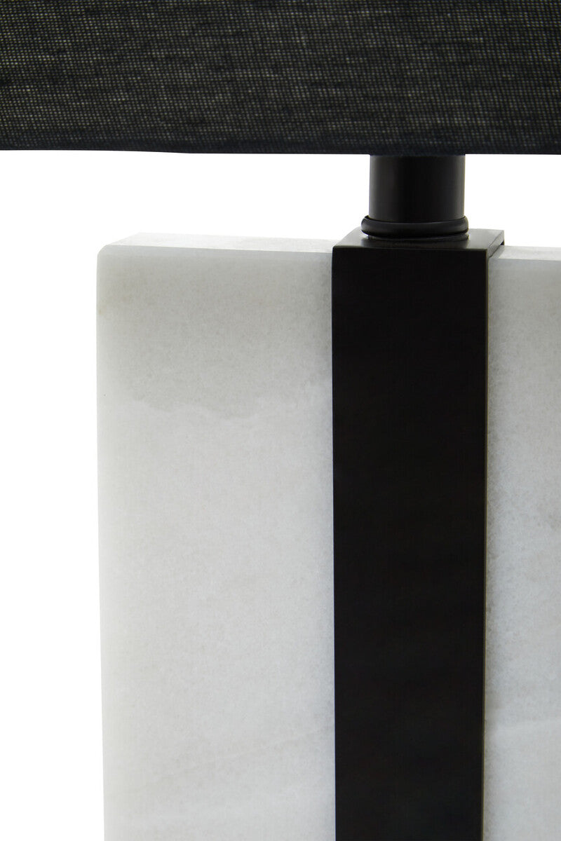 Image of Elvie Black and White Marble Table Lamp