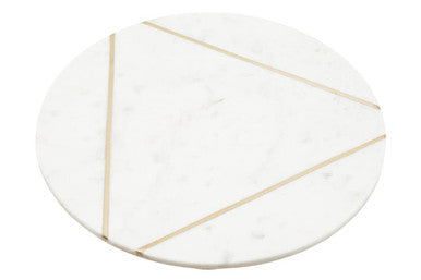 Image of Omari White Marble Cake Stand