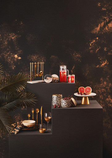 Image of Omari White Marble Cake Stand