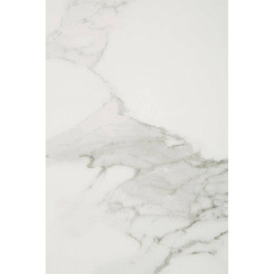 Image of White Marble Effect Top Console Table with Gold Powder Coated Metal Base, Vieste
