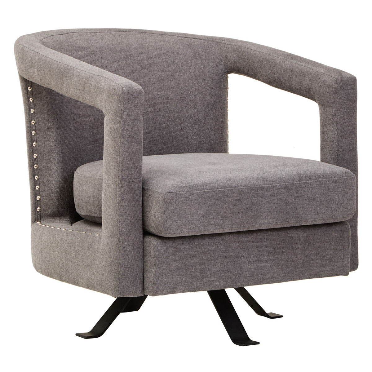 Image of Hestia Ash Velvet Swivel Chair