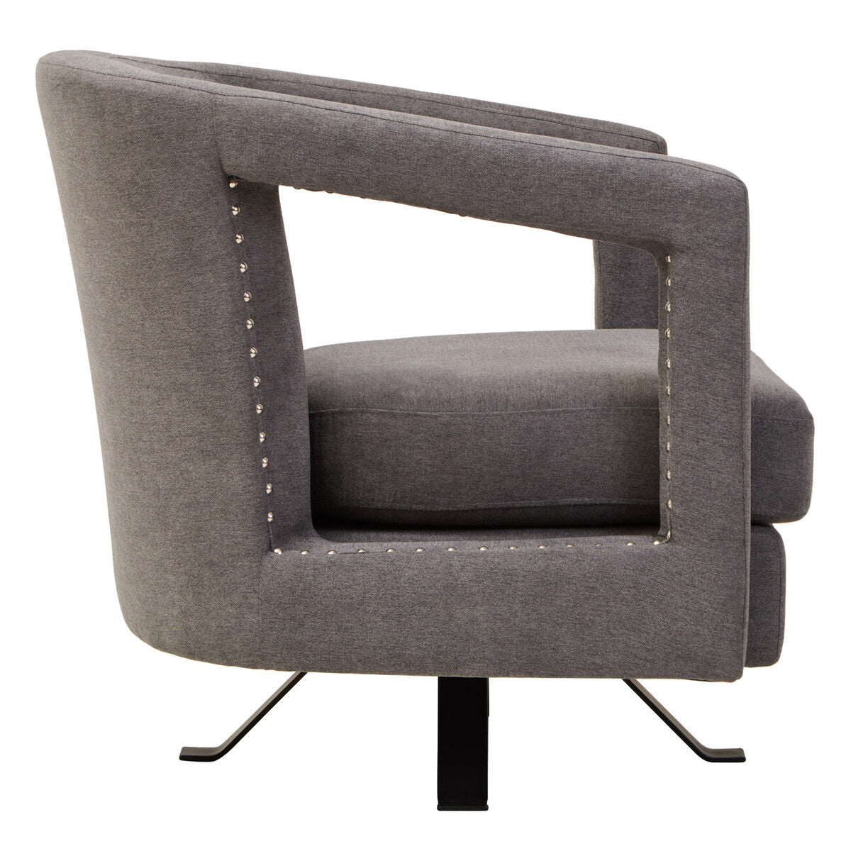 Image of Hestia Ash Velvet Swivel Chair
