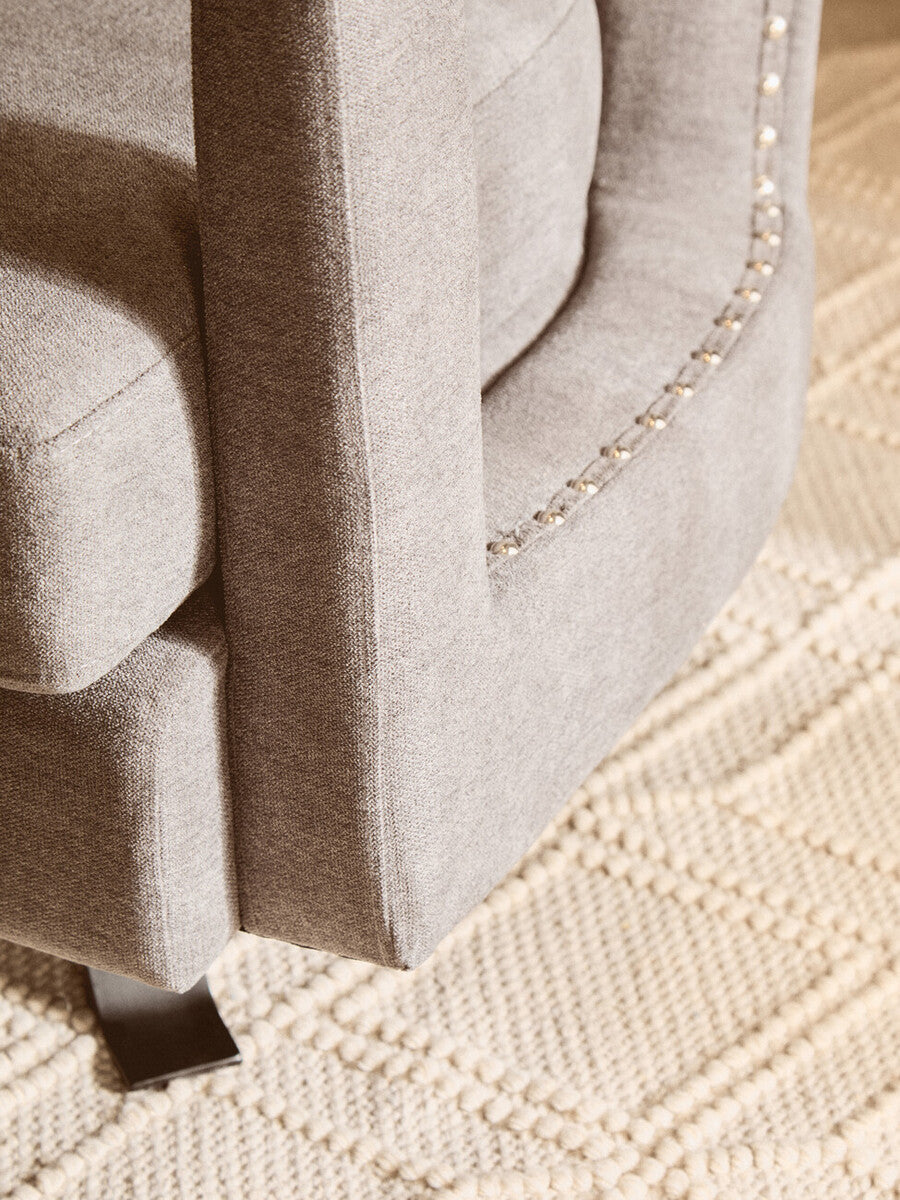 Image of Hestia Ash Velvet Swivel Chair