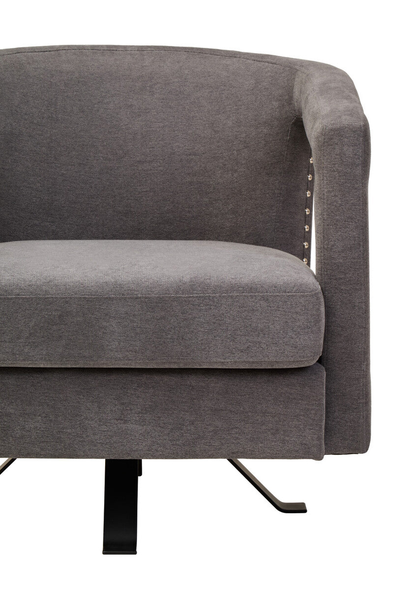Image of Hestia Ash Velvet Swivel Chair
