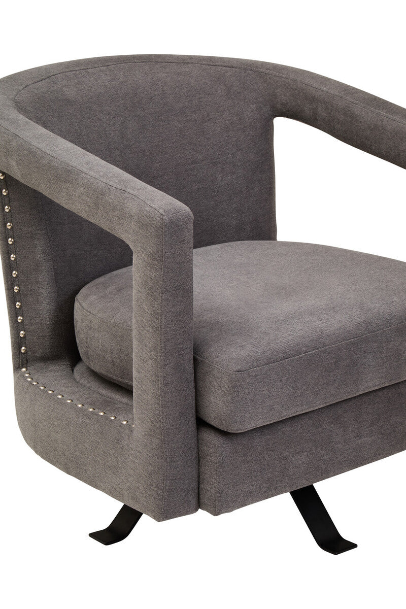 Image of Hestia Ash Velvet Swivel Chair