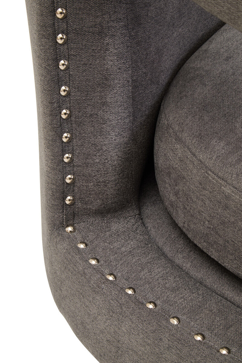 Image of Hestia Ash Velvet Swivel Chair