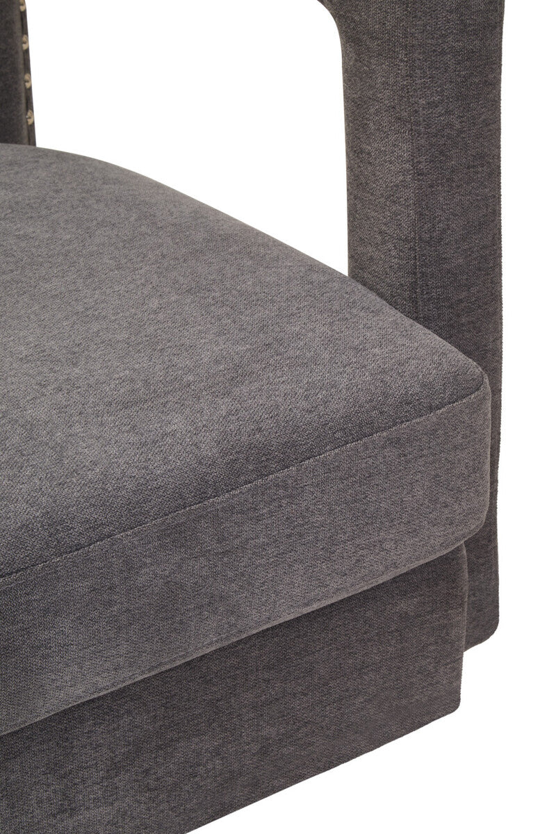 Image of Hestia Ash Velvet Swivel Chair