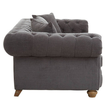 Image of 3 Seater Grey Fabric Sofa, Spencer