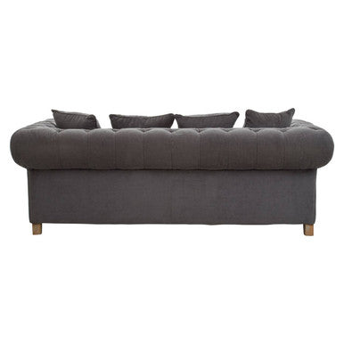 Image of 3 Seater Grey Fabric Sofa, Spencer