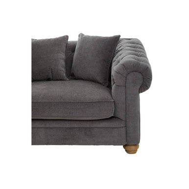 Image of 3 Seater Grey Fabric Sofa, Spencer