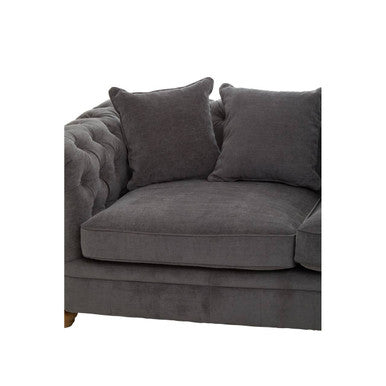 Image of 3 Seater Grey Fabric Sofa, Spencer