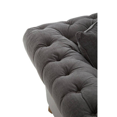 Image of 3 Seater Grey Fabric Sofa, Spencer