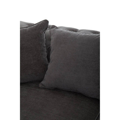 Image of 3 Seater Grey Fabric Sofa, Spencer