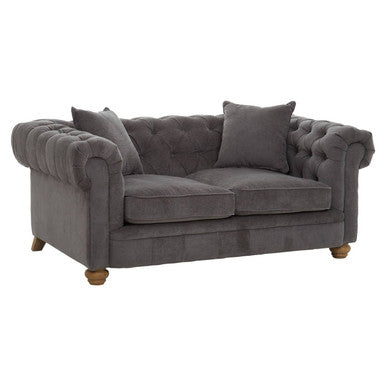 Image of 2 Seater Grey Fabric Sofa, Spencer