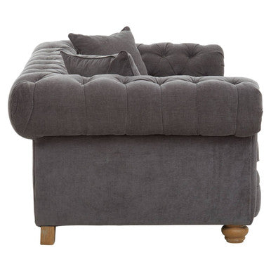 Image of 2 Seater Grey Fabric Sofa, Spencer