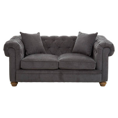 Image of 2 Seater Grey Fabric Sofa, Spencer