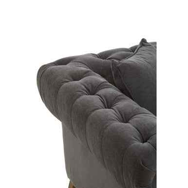 Image of 2 Seater Grey Fabric Sofa, Spencer