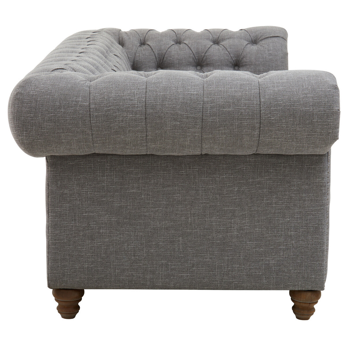 Image of 3 Seater Grey Linen Sofa, Stella