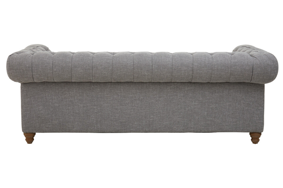 Image of 3 Seater Grey Linen Sofa, Stella