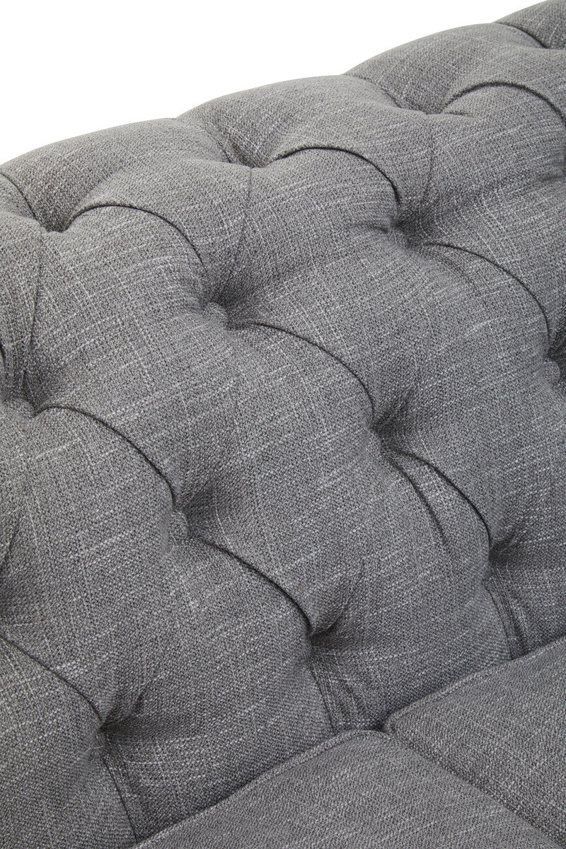 Image of 3 Seater Grey Linen Sofa, Stella