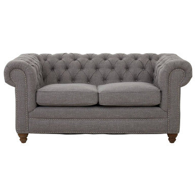 Image of 2 Seater Grey Linen Sofa, Stella