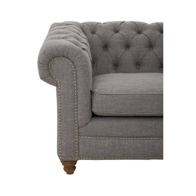 Image of 2 Seater Grey Linen Sofa, Stella