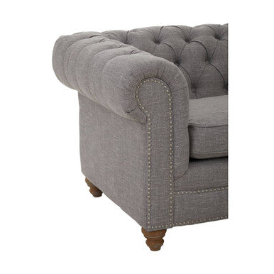 Image of 2 Seater Grey Linen Sofa, Stella