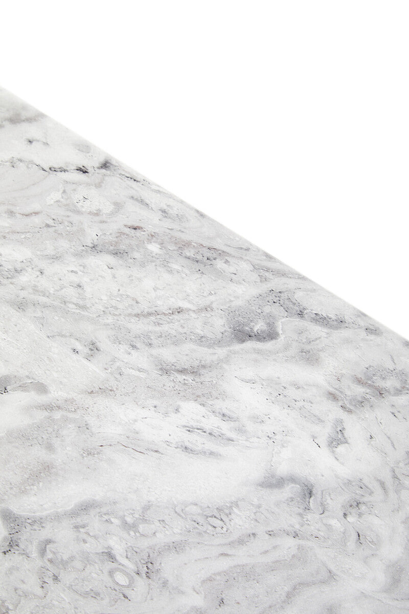 Image of Grey Marble Console Table with Multifaceted Base, Spezia