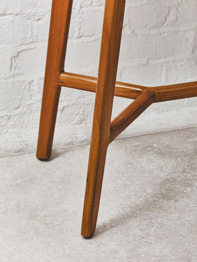 Image of White Marble Top Console Table with Sustainable Acacia Wood Base, Myan
