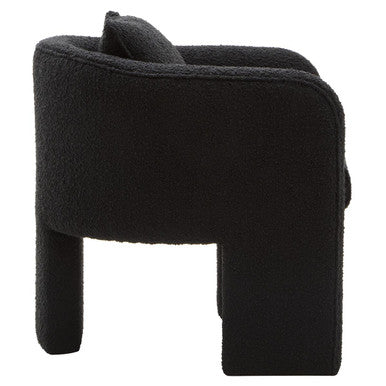 Image of Ozzero Black Boucle Curved Armchair
