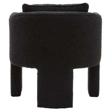 Image of Ozzero Black Boucle Curved Armchair