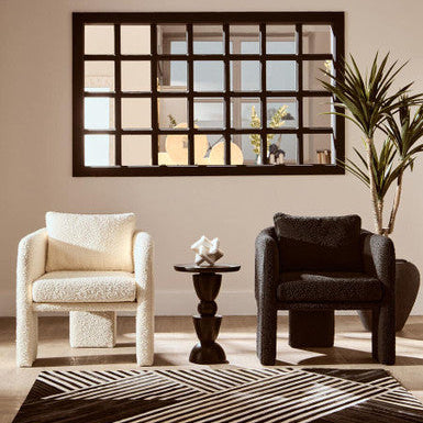 Image of Ozzero Black Boucle Curved Armchair