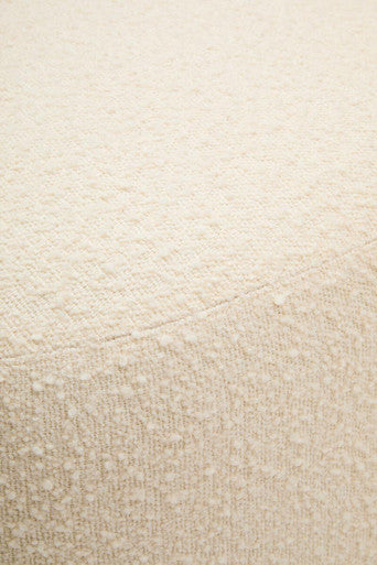 Image of Oliveto Ivory Boucle Curved Swivel Armchair