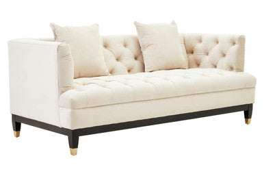 Image of 2 Seater Ivory Fabric Sofa, Sefira