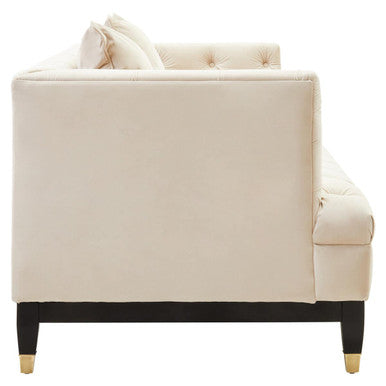 Image of 2 Seater Ivory Fabric Sofa, Sefira