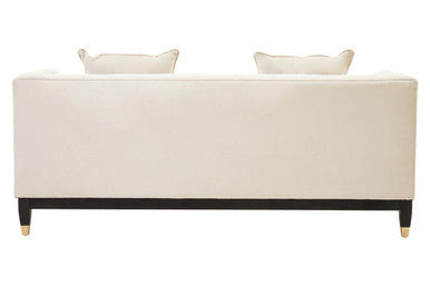 Image of 2 Seater Ivory Fabric Sofa, Sefira