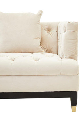 Image of 2 Seater Ivory Fabric Sofa, Sefira