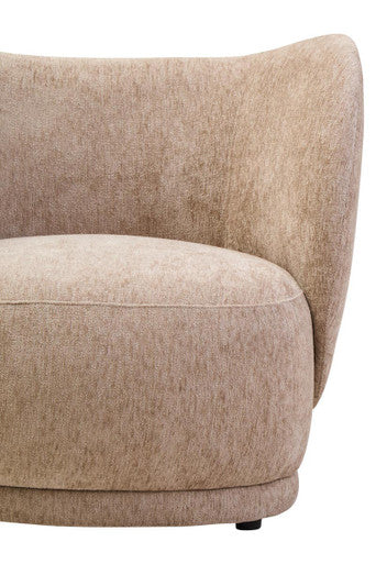 Image of Delray Deep Stone Chenille Curved Chair
