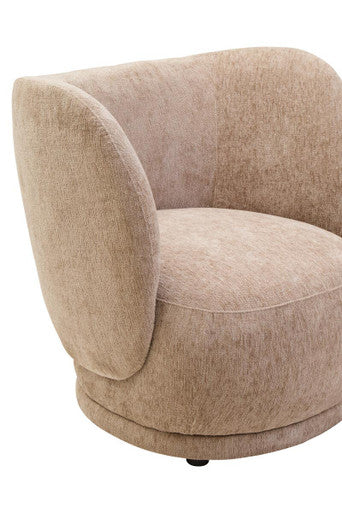 Image of Delray Deep Stone Chenille Curved Chair