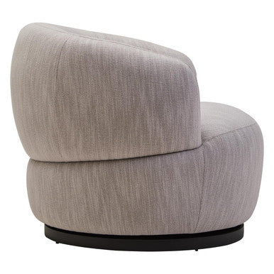 Image of Bordo Textured Grey Curved Swivel Chair