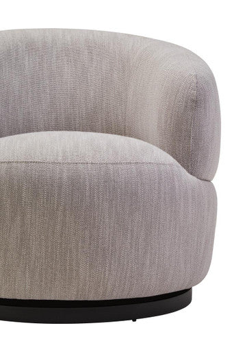Image of Bordo Textured Grey Curved Swivel Chair