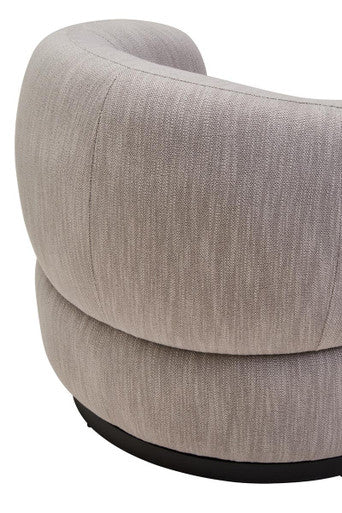 Image of Bordo Textured Grey Curved Swivel Chair