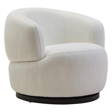 Image of Bordo Textured Cream Curved Swivel Chair