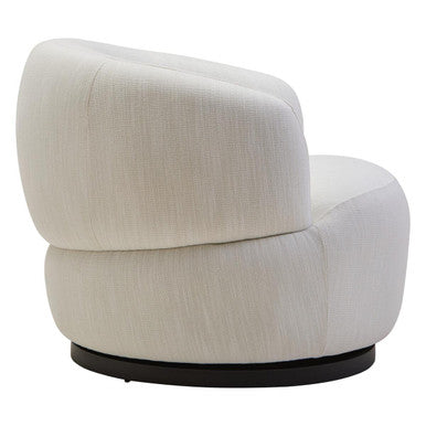 Image of Bordo Textured Cream Curved Swivel Chair